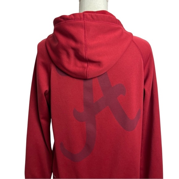 Nike Therma-Fit Women’s Alabama Hoodie Sweatshirt Sz Large Red Pockets Full Zip - Picture 6 of 12